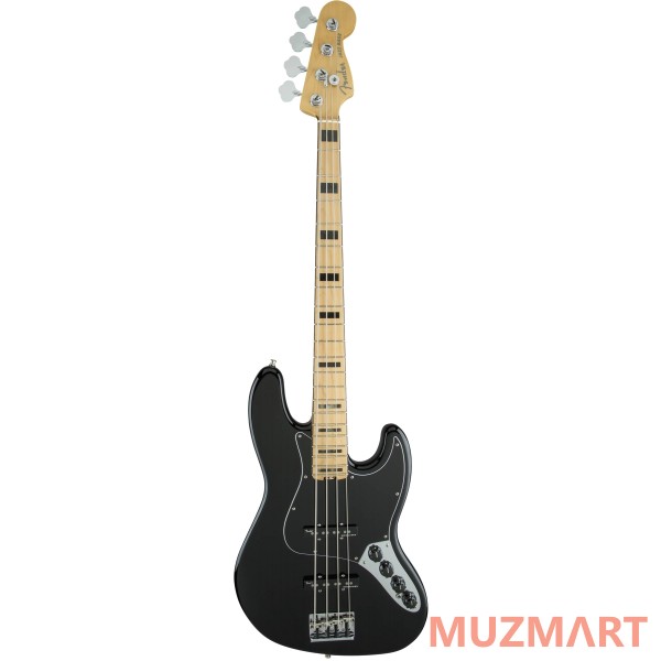 Fender American Elite Jazz Bass®, Maple Fingerboard, Black Бас-гитара