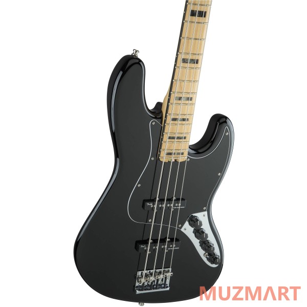Fender American Elite Jazz Bass®, Maple Fingerboard, Black Бас-гитара