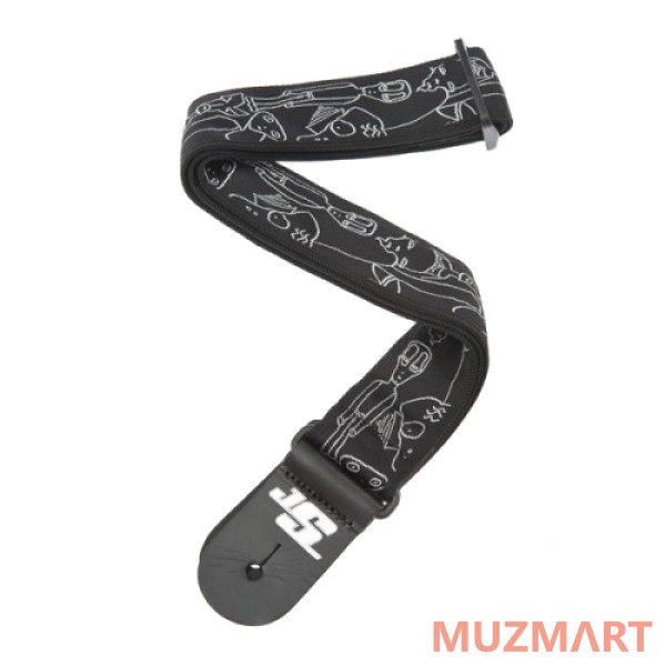 Planet Waves 50JS05 Silver Sketches Гитарный ремень