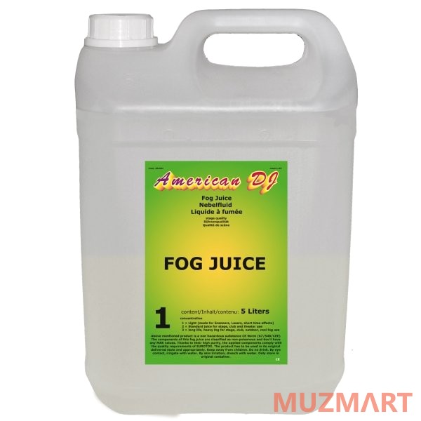 American DJ Fog juice 1 light 5л Жидкость для генератора дыма