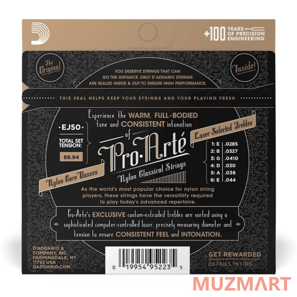D'Addario EJ50 Hard Струны для классической гитары