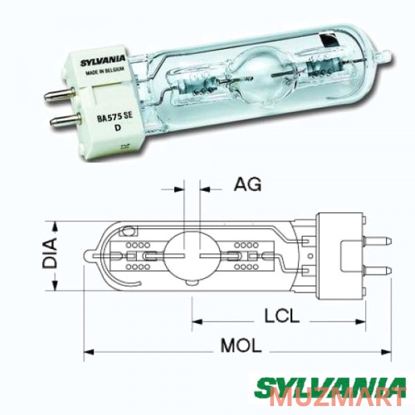 Sylvania BA575SE D(MSD575) Лампа газоразрядная