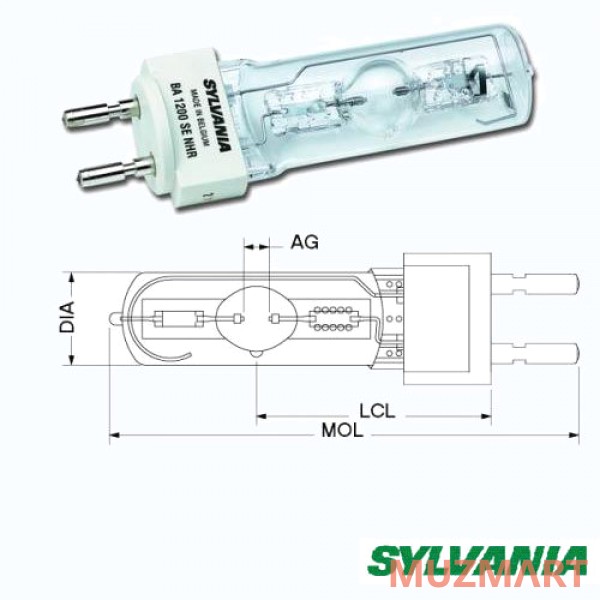 Sylvania BA1200SE NHR(MSR1200) Лампа газоразрядная
