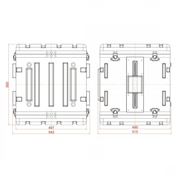 Accu Case ACF-SP/ABS 10U Двухдверный рэковый кейс