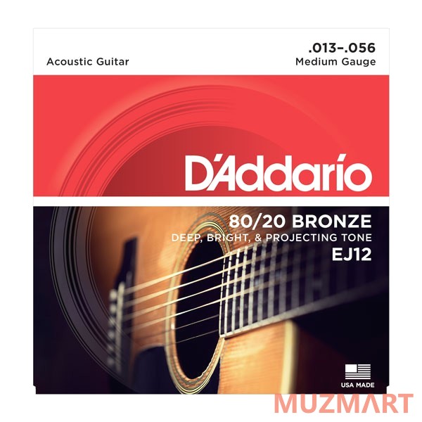 D'Addario EJ12 Струны для акустической гитары