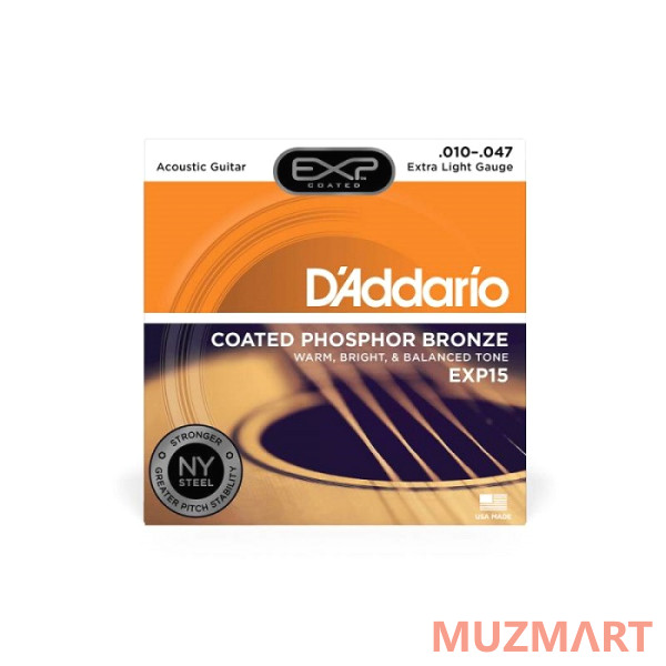D'Addario EXP15 Extra Light Струны для акустической гитары