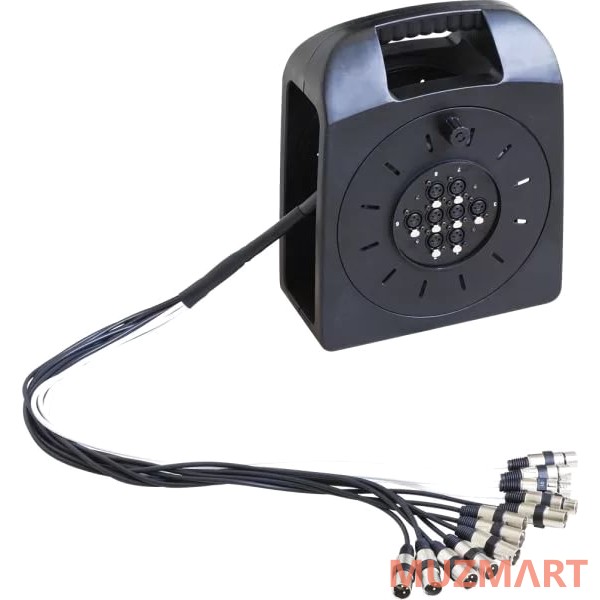 Proel AVPBOX804LU15 Мультикабель в пластиковом кейсе с барабаном