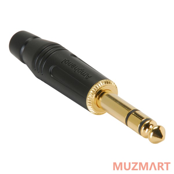 Amphenol ACPS-KB-AU Кабельный разъем phone Jack 1/4” (6.35 мм) стерео