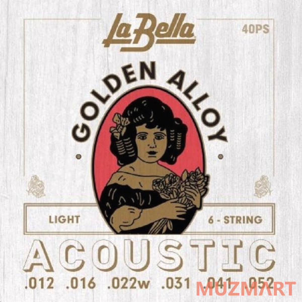La Bella 40PS Light Струны для акустической гитары