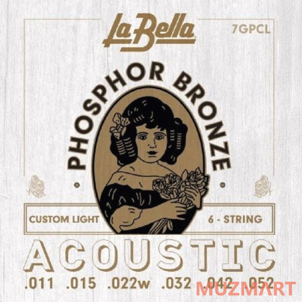 La Bella 7GPCL Custom Light Струны для акустической гитары