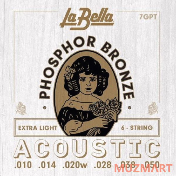 La Bella 7GPT Extra Light Струны для акустической гитары