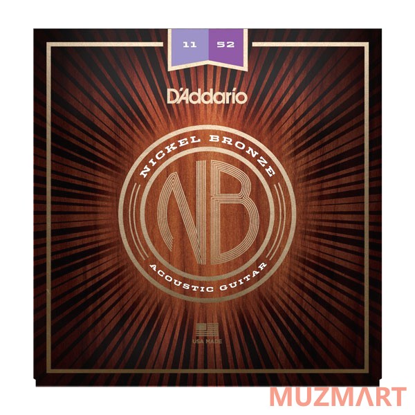 D'Addario NB1152 Струны для акустической гитары, 11-52