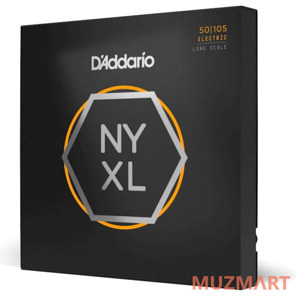 D'Addario NYXL50105 Струны для 4-струнной бас-гитары, 50-105