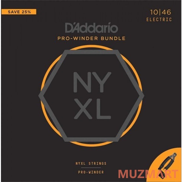 D'Addario NYXL1046-PW Струны для электрогитары + вертушка ProWinder