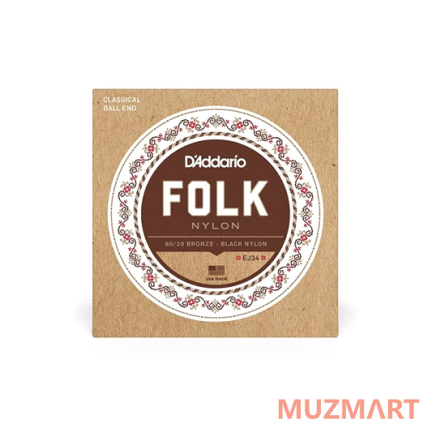 D'Addario EJ-34 Струны для классической и фолк гитары