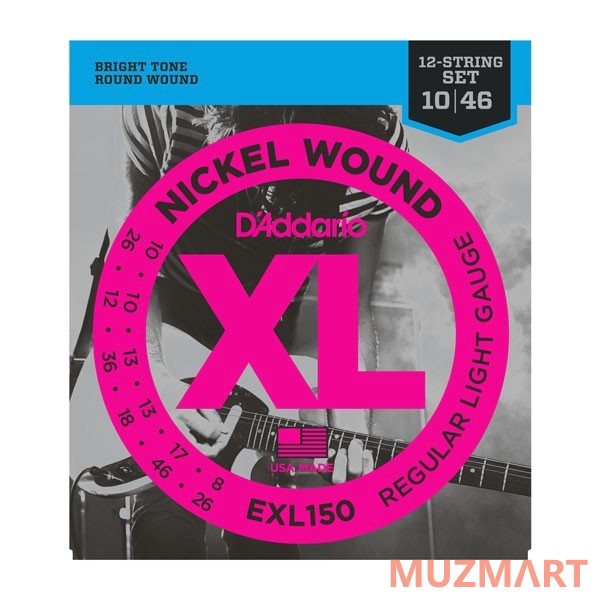 D'Addario EXL150 Regular Light Струны для 12-ти струнной электрогитары