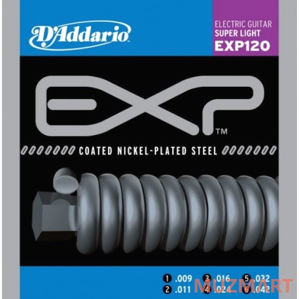 D'Addario EXP120 Super Light Струны для электрогитары