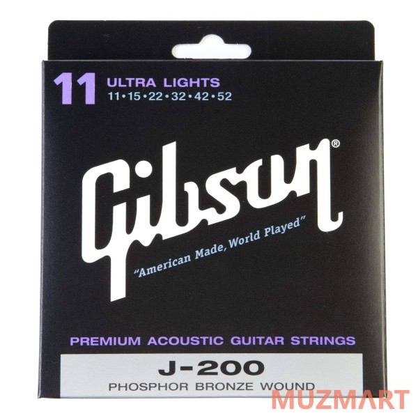 Gibson SAG-J200 Струны для акустической гитары 11-52