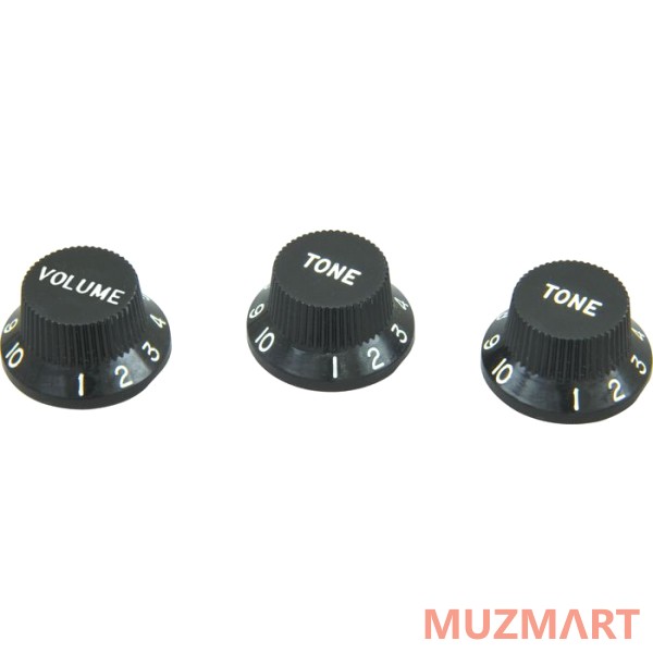 DiMarzio STRAT REPLACEMENT KNOBS (1V,2T) BLACK DM2111BK Набор ручек для потенциометров