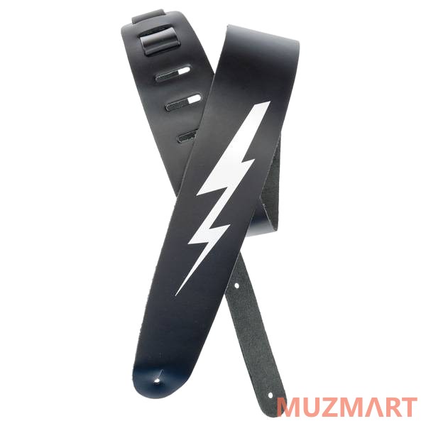 Planet Waves 2.5' Leather with Lightning Patch Ремень для электро или бас-гитары