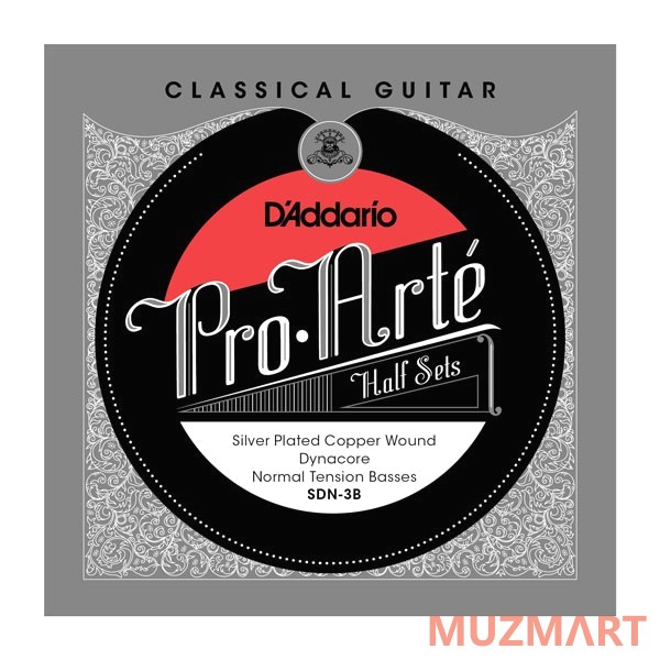 D'Addario SDN-3B Комплект басовых струн для классической гитары, нормальное натяжение