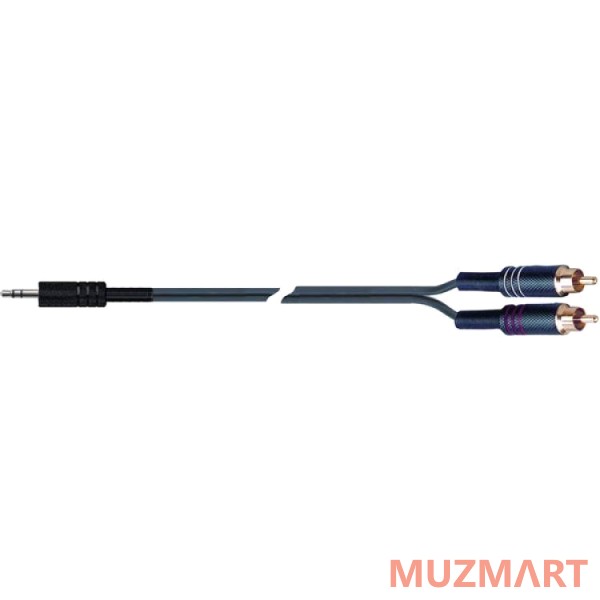 Quik Lok STR612-3 BK Компонентный кабель Stereo 3.5mm jack - 2 RCA