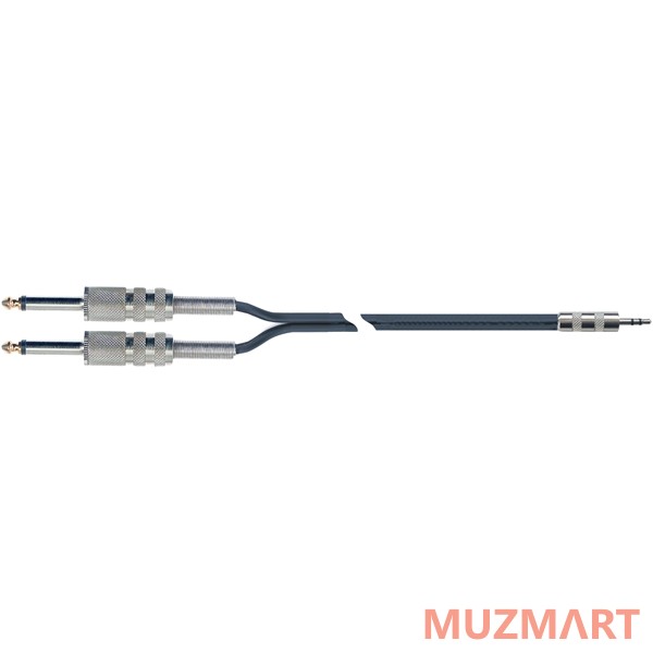Quik Lok AD30-3 Компонентный кабель 2 Mono Jack Male - Stereo Mini Jack, 3 м