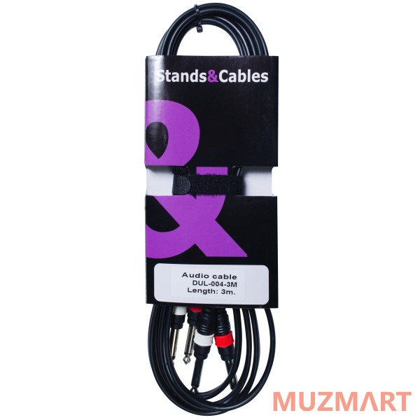 Stands&Cables DUL-004-3 Инструментальный кабель 2 х Jack 6,3 моно / 2 x Jack 6,3 моно