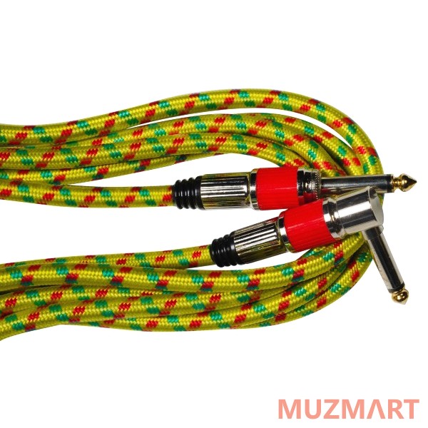 Stands&Cables GC-110-3 Инструментальный кабель Jack моно / Jack моно угловой, 3м