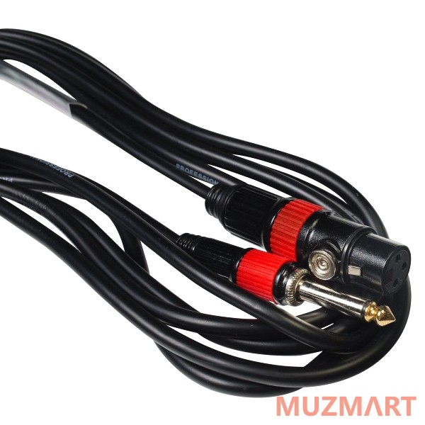 Stands&Cables MC-084XJ-3 Микрофонный кабель XLR мама - Jack 6,3 мм моно, 3м