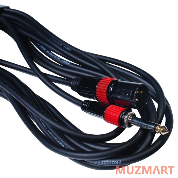 Stands&Cables MC-085XJ-5 Микрофонный кабель XLR папа - Jack 6,3 моно, 5м