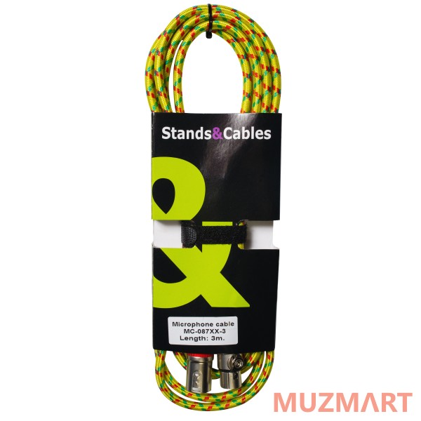 Stands&Cables MC-087XX-3 Микрофонный кабель XLR мама - XLR папа, 3м