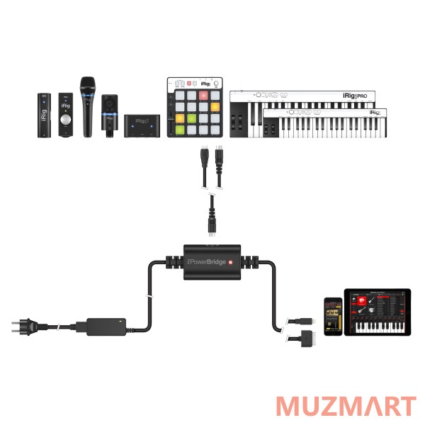 IK Multimedia iRig PowerBridge Универсальное подзарядное устройство для iPhone, iPad, iPod