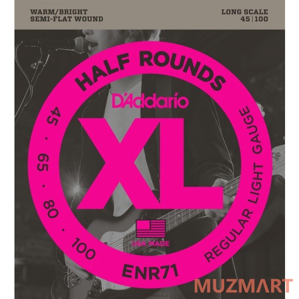 D'Addario ENR-71 Regular Light Струны для 4-х струнной бас гитары