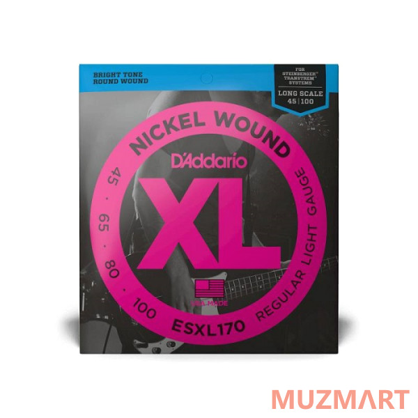 D'Addario ESXL170 Струны для 4-х струнной безголовой бас гитары
