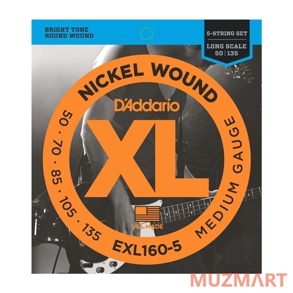 D'Addario EXL160-5 Струны для 5-ти струнной бас гитары