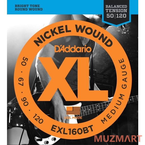 D'Addario EXL160BT Струны для 4-х струнной бас гитары