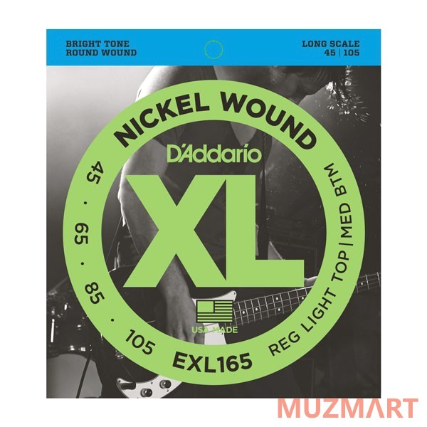 D'Addario EXL165 Струны для 4-х струнной бас гитары
