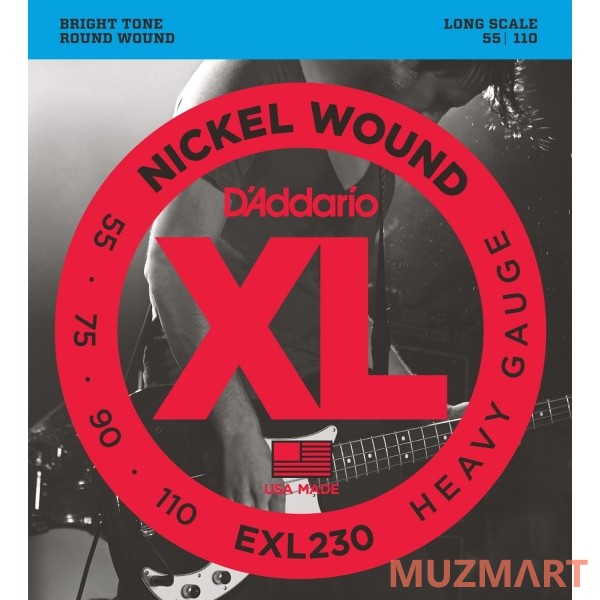 D'Addario EXL230 Струны для 4-х струнной бас гитары