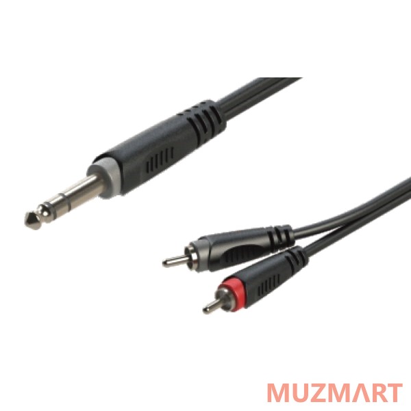 Roxtone RAYC110/1 Аудио-кабель 6,3 мм Stereo Jack - 2 x RCA, 1 м