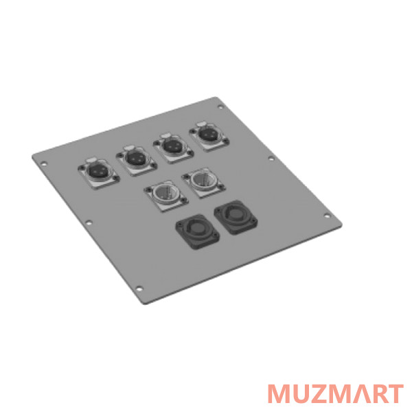Imlight ПЛ.26.15. (2SCHUKO-2XLR5pf-2RJ45 EtherCON) Панель лючка