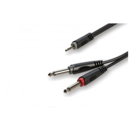 Roxtone RAYC130/3 Аудио-кабель 3,5мм cтерео Jack - 2 х 6,3мм моно Jack, 3 м