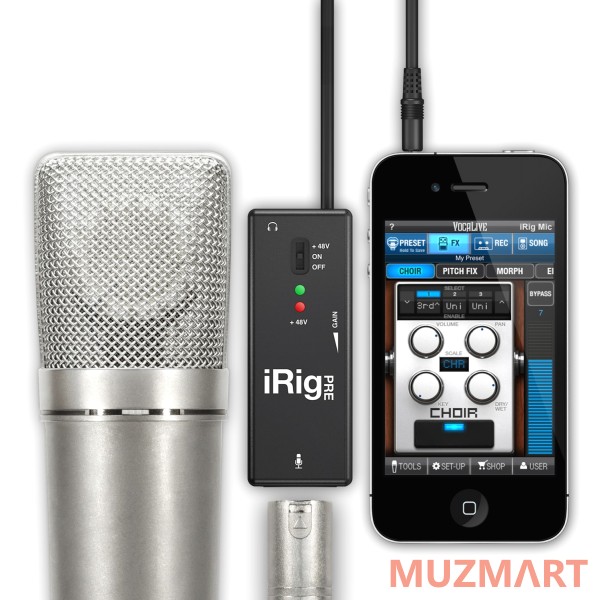 IK Multimedia iRig PRE Универсальный микрофонный интерфейс с предусилителем