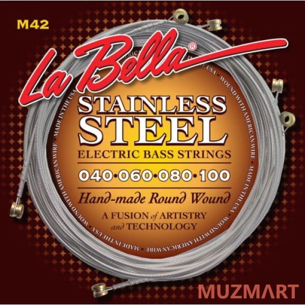 La Bella M42 Custom Light Струны для 4-х струнной бас-гитары