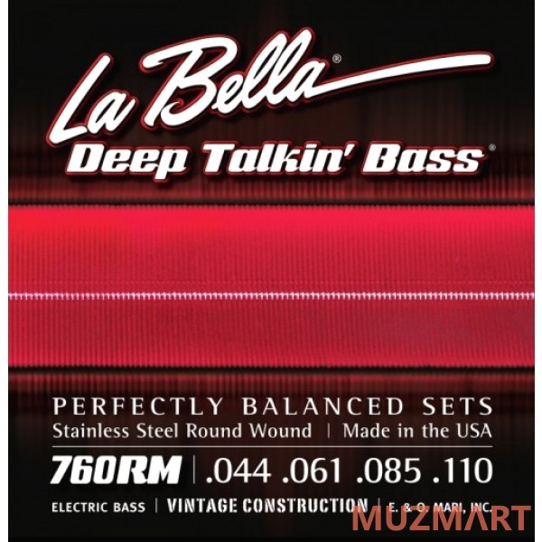 La Bella 760RM Medium Струны для 4-х струнной бас гитары