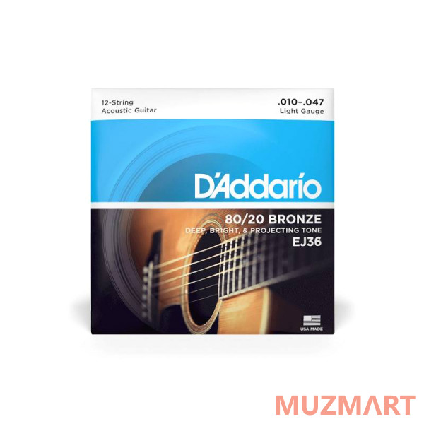 D'Addario EJ36 Струны для 12-ти струнной гитары