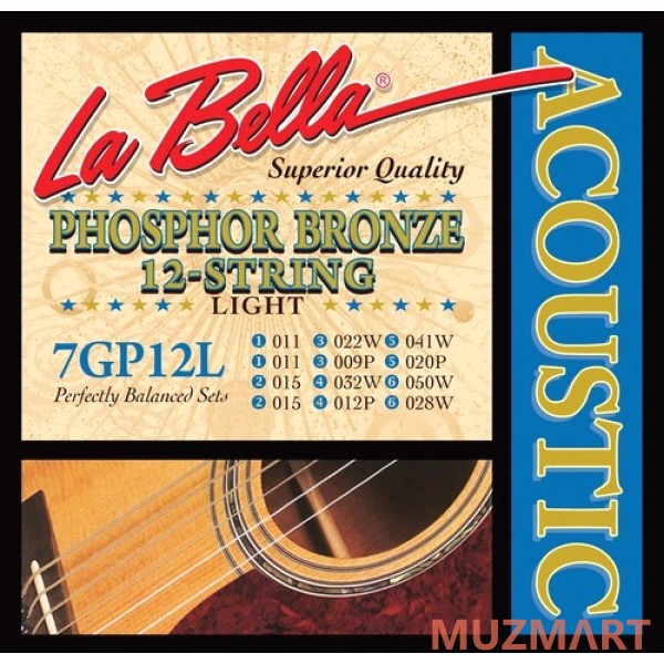 La Bella 7GP-12L Light Струны для 12-ти струнной гитары