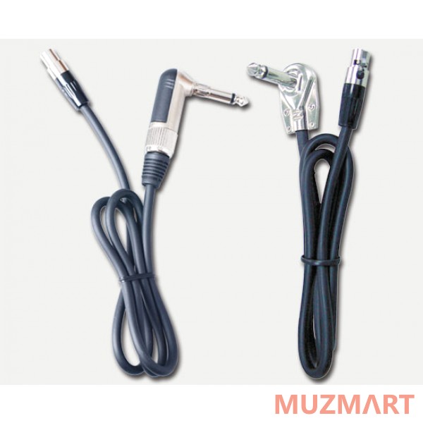 JTS GC-80L Кабель инструментальный, угловой, mini XLR 4Pin - mono Jack 6.3