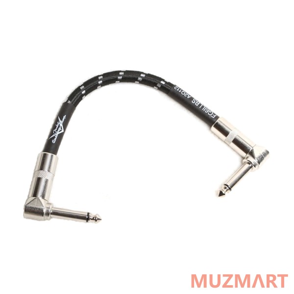 Fender 6'' PATCH CABLES BLACK Кабель для соединения педалей, 0,15 м