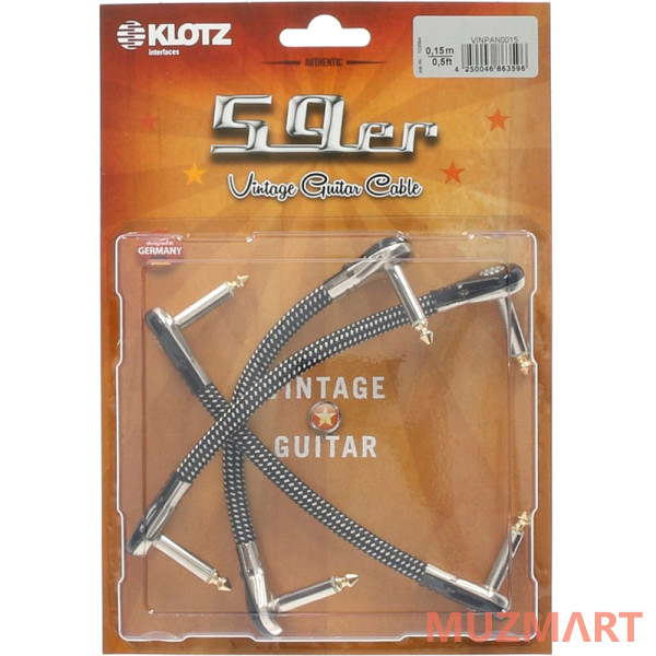 Klotz VINPAN0030 Патч кабель для соединения педалей (3шт), 30 см